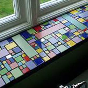 Выполним укладку плитки на подоконник